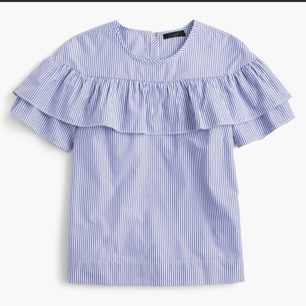 J. Crew Edie Ruffle top